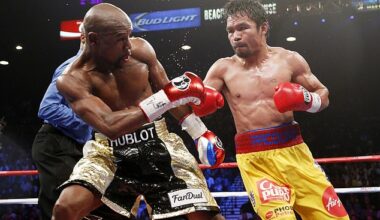 Boxing icons Floyd Mayweather Jr (pictured left) and Manny Pacquiao (pictured right) may be on course to rekindle their legendary rivalry