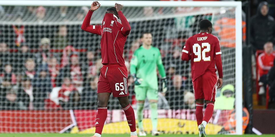 Carabao Cup LIVE: Latest scores and updates from the fourth-round games as Liverpool go THREE down against Crystal Palace, Bukayo Saka puts Arsenal in control vs Brighton and Liam Delap is SENT off after injury return