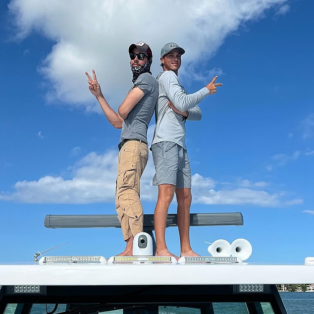 Allan shared a photo with his brother-in-law Enrique Iglesias (left) over the summer