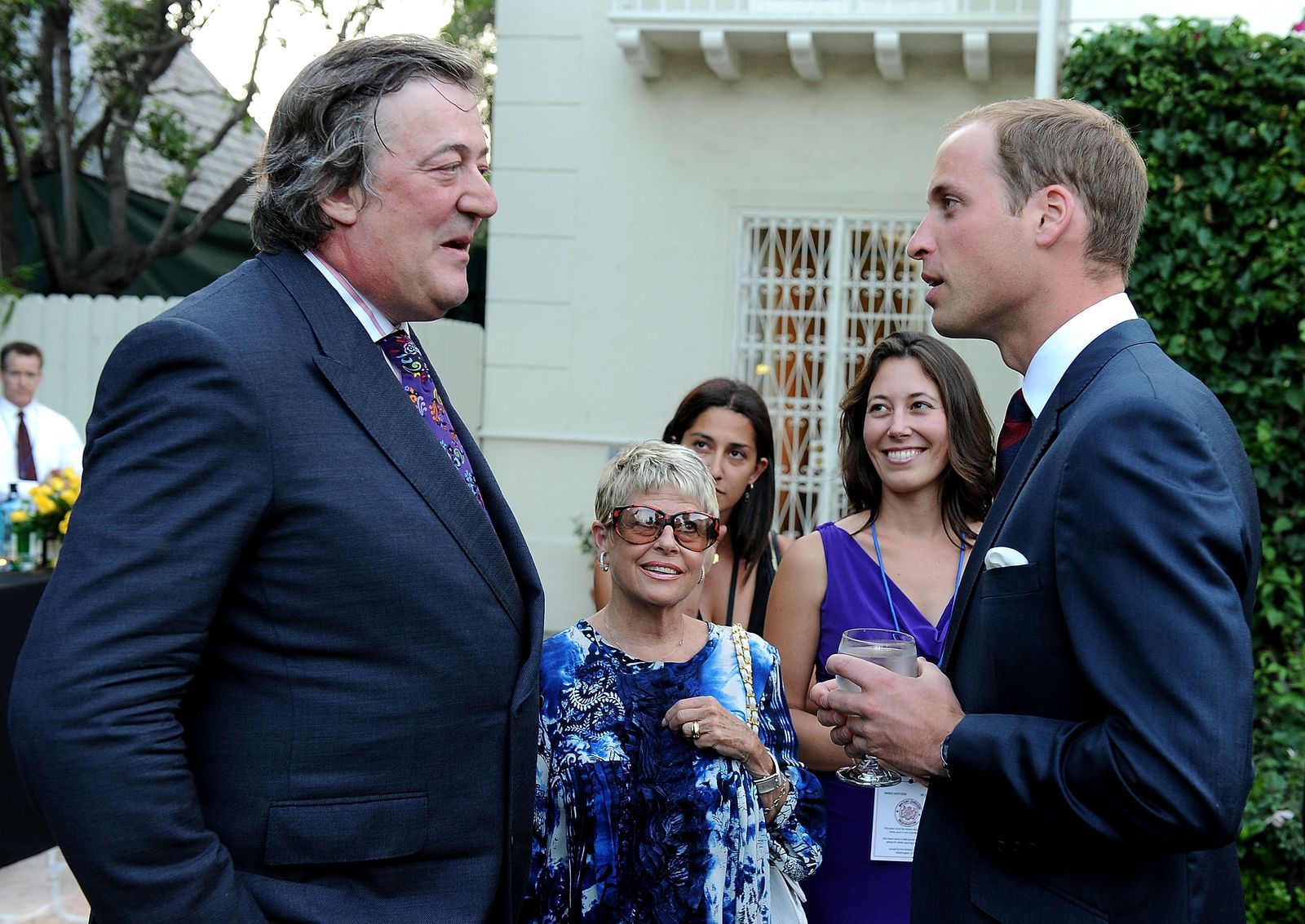 Prince William with Stephen Fry in 2011. The author and comedian is a contestant on The Celebrity Traitors
