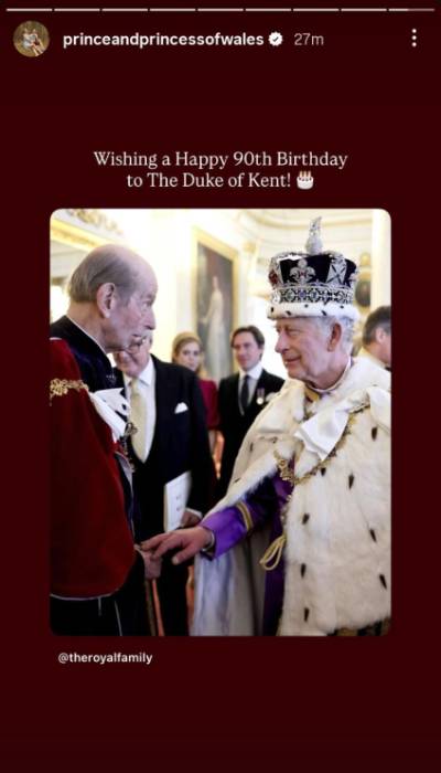 Prince William, Princess Kate join King in honouring esteemed family member