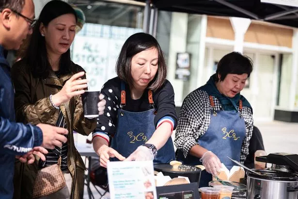 Street food stalls also offered a choice of snacks and meals