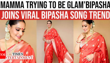 Bipasha Basu joins “Bipasha Bipasha” trend, shares amazing reel in stunning saree - watch video | Hindi Movie News
