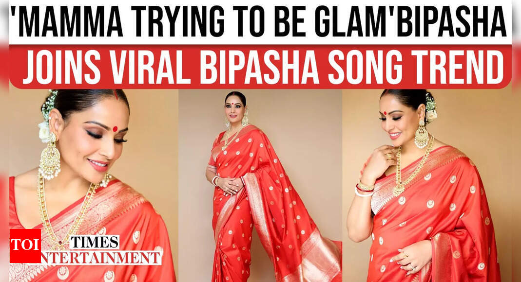 Bipasha Basu joins “Bipasha Bipasha” trend, shares amazing reel in stunning saree - watch video | Hindi Movie News