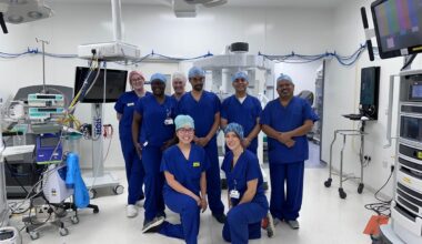 Members of the Robotic Surgery Team at SaTH