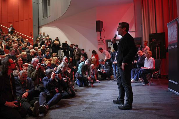 Andy Burnham, Mayor of Greater Manchester, speaks onstage during the Labour Conference 2025 at the ACC Liverpool