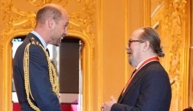 The film star was seen bowing before Prince William