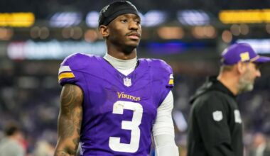 Vikings' Jordan Addison benched for first quarter of London matchup with Browns after missing walkthrough