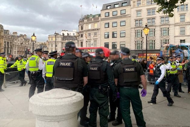 Palestine Action Protest: PSNI officers heckled in London while policing pro-Palestine protestors