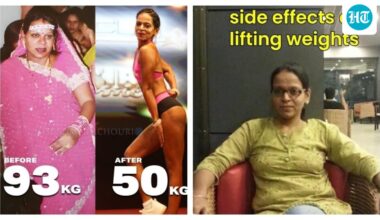 48-year-old Raipur mom who lost 43 kg shows 'side effect of lifting weights' in before and after pics: ‘People may ask…’