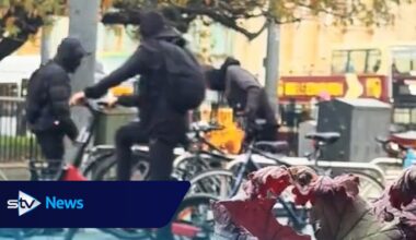 Gang attempt to steal bike using angle grinder while riding hire scheme cycles
