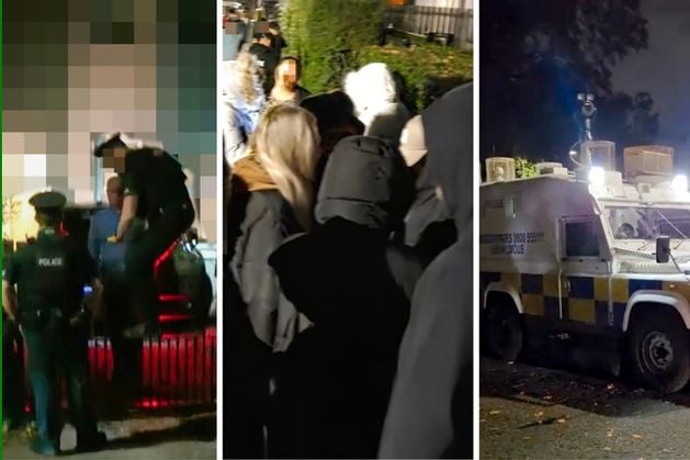 Far-right firebrand called for protests at politicians’ offices before masked mob turned up at Naomi Long’s home