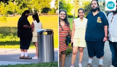 Indian couple gets rare photo with Anant Ambani and Radhika Merchant in Switzerland