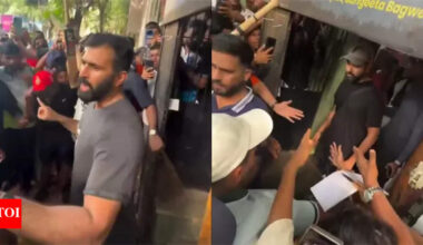 'Usko lagna nahi chahiye!': Abhishek Nayar turns bodyguard for Rohit Sharma amid chaos at Mumbai’s Shivaji Park - WATCH | Cricket News