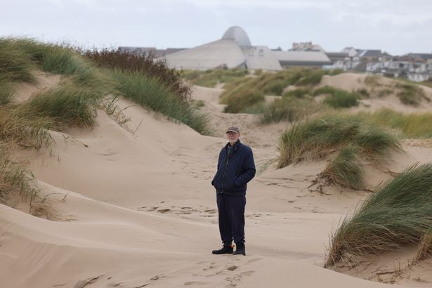 Campaigner Chris Wolstenholme on the dunes at Crosby beach