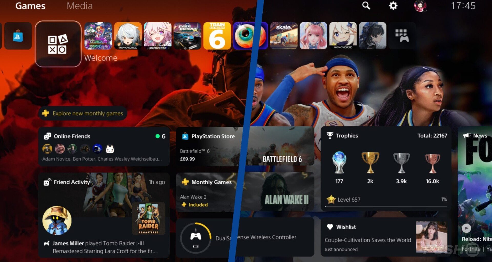 Animated Wallpapers for Two of 2025's Biggest Games Added to PS5