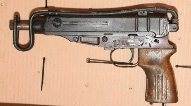One of two Skorpion submachine guns recovered from a flat on Condron Road North in Litherland