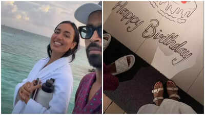 Hardik Pandya shares glimpses of his romantic birthday celebration with girlfriend Mahieka Sharma at a beachside getaway