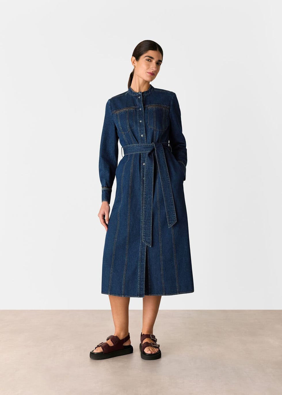 Myra Denim Midi Dress