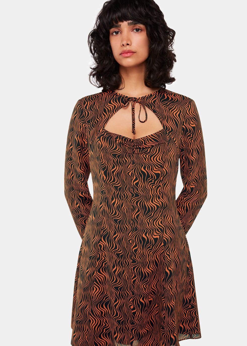 Optical Wiggle Midi Dress