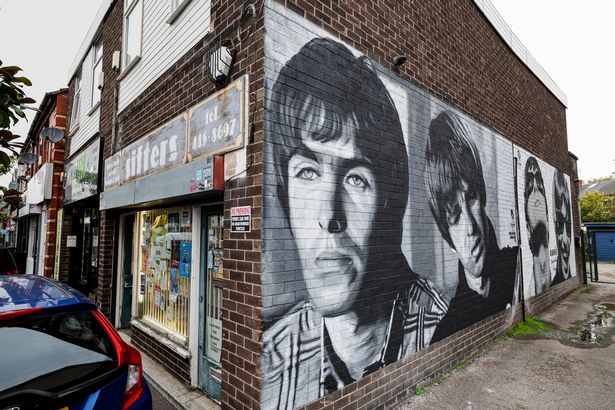 The art features on the wall of the Sifters record store, which was immortalised forever in Oasis' track Shakermaker