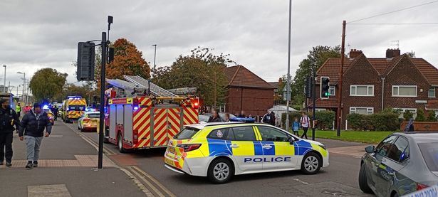 Emergency crews at the scene