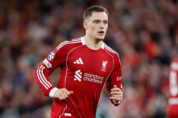 Florian Wirtz during the UEFA Champions League 2025/26 League Phase MD1 match between Liverpool FC and Atletico de Madrid at Anfield. 