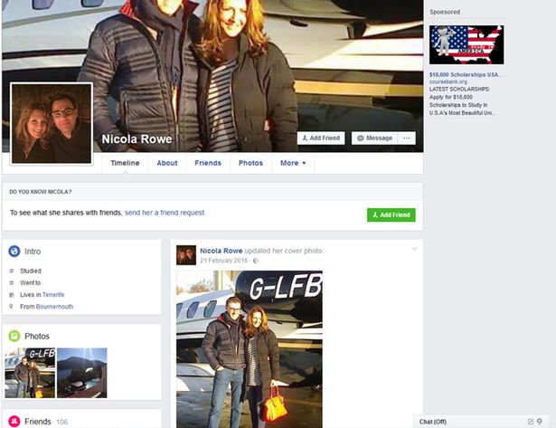 Mark and Nicola Rowe pictured by a private jet