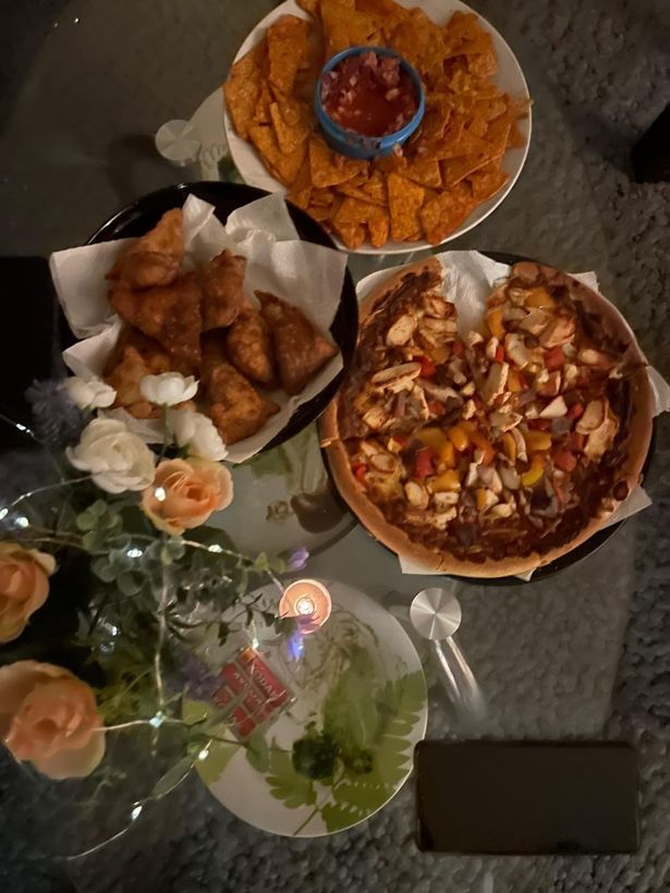 As assortment of food laid out on a table