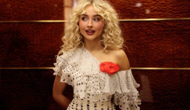 Sabrina Carpenter in a promotional pic for &quot;Saturday Night Live&quot; on Oct. 14, 2025.