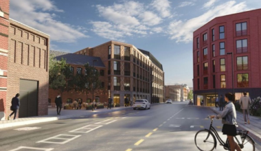 Visualisation of the proposed development in Great Hampton Row, Birmingham. Taken from council planning document.
