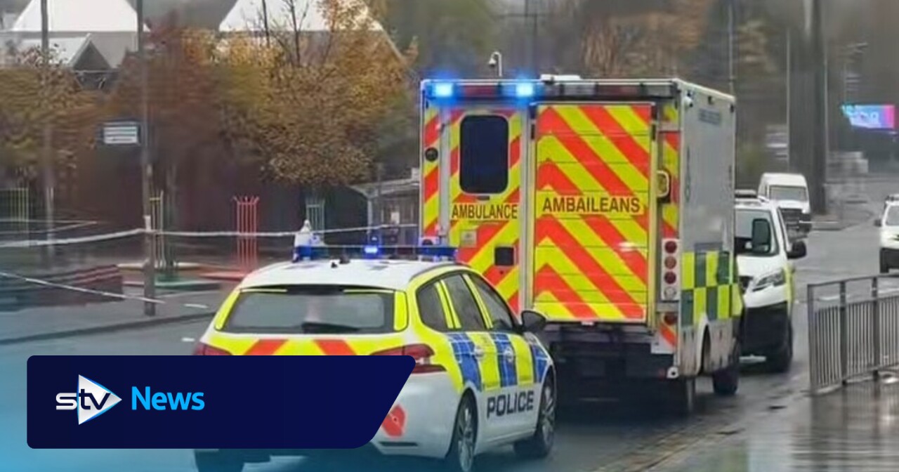 Man taken to hospital after attack near Glasgow shopping centre