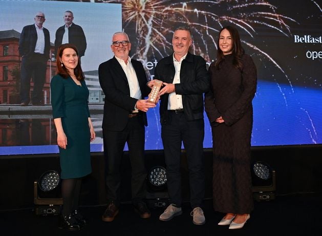 Architects Paul Crowe and Peter Minnis have been honoured for their achievements at the 2025 Belfast Telegraph Property Awards