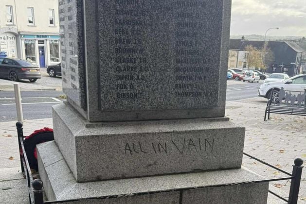 Tandragee war memorial: Anger as memorial attacked by vandals