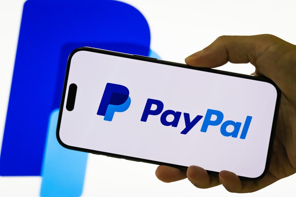 PayPal Holdings Inc. logo displayed on smartphone screen