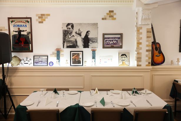 Inside Zorbas Greek restaurant on Leece Street