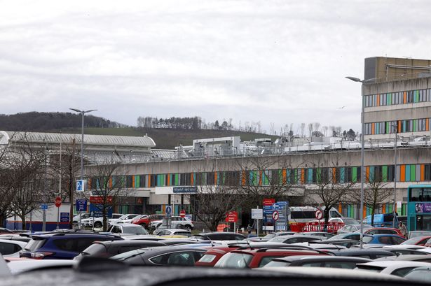 The car park opposite the main entrance to Ysbyty Glan Clwyd