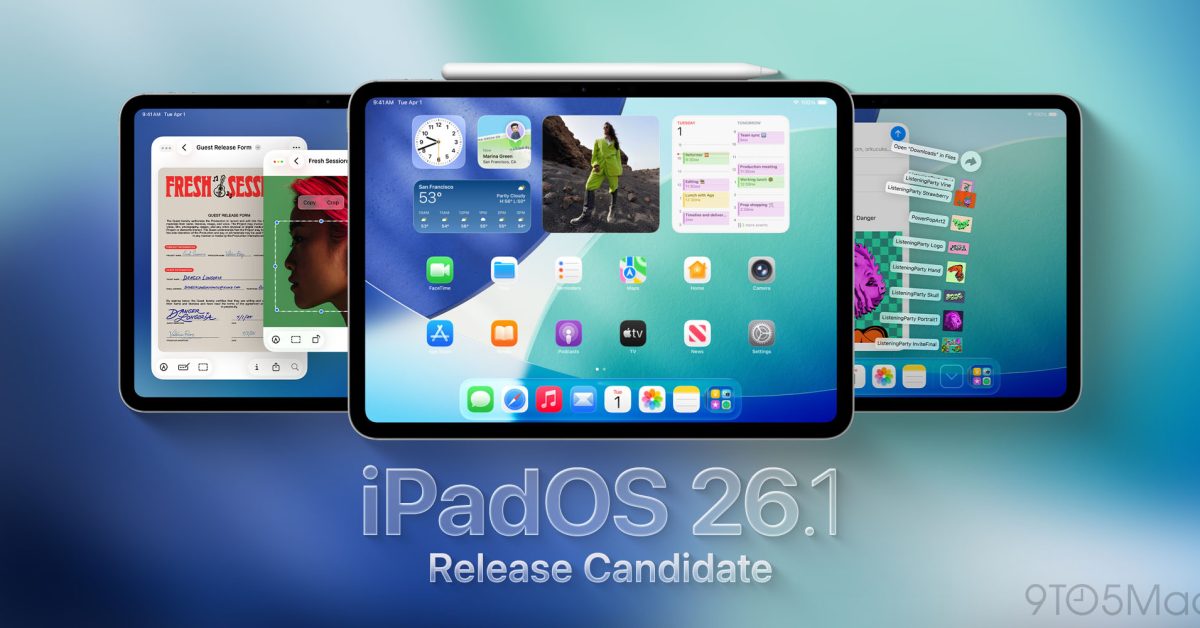 iPadOS 26.1 RC now available ahead of public launch
