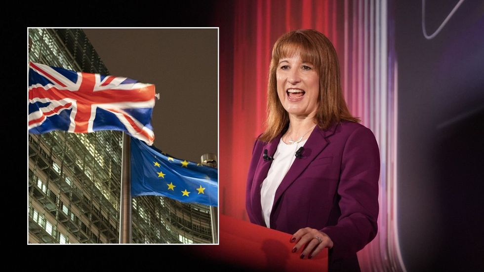 Rachel Reeves, Union Jack and EU flag