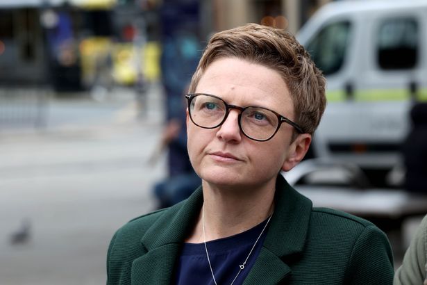 Leader of the council Bev Craig walks around Piccadilly Gardens to talk about the new plans.  Picture Jason Roberts / Manchester Evening News