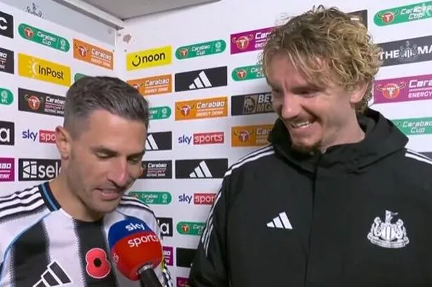 Newcastle team-mates Fabian Schar and Nick Woltemade