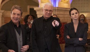 Steve Martin, Selena Gomez and Martin Short in the 'Only Murders in the Building' season five finale.