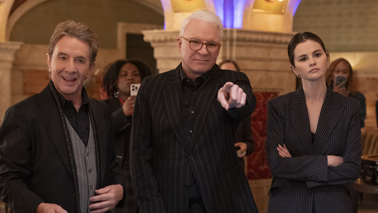 Steve Martin, Selena Gomez and Martin Short in the 'Only Murders in the Building' season five finale.
