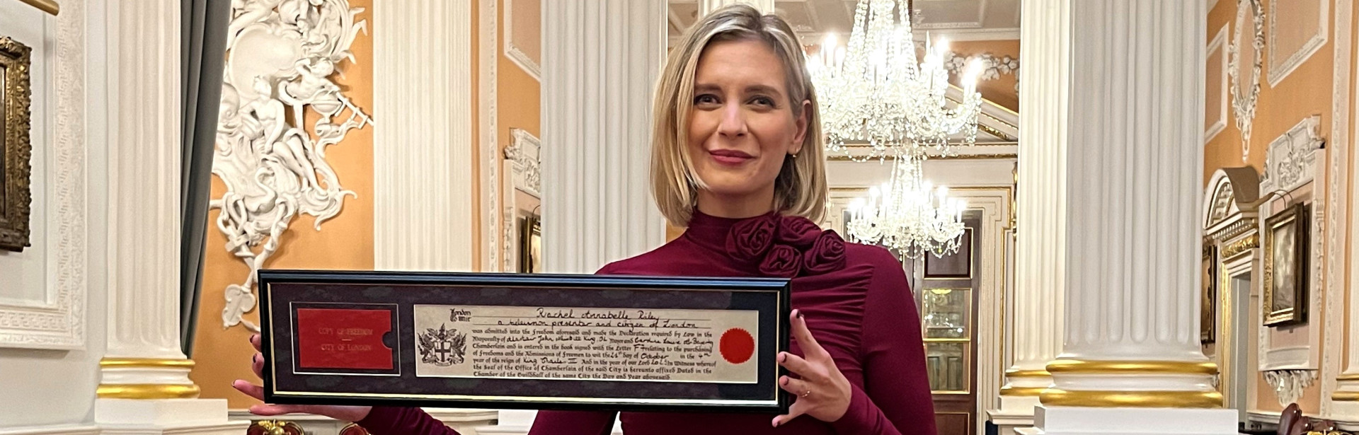 Rachel Riley receives Freedom of the City of London