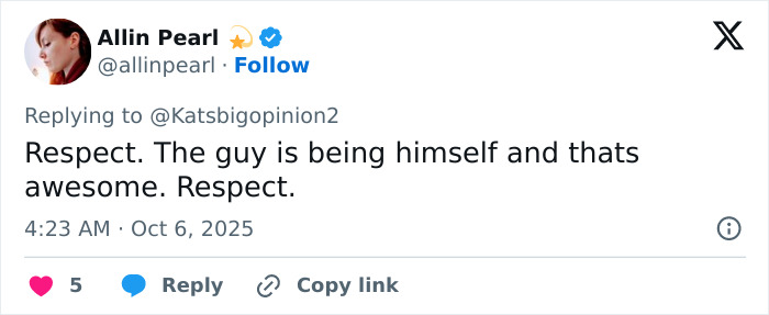 Tweet by Allin Pearl praising Lana Del Rey's husband for being classier amid backlash over Meghan Markle video. Tweet by Allin Pearl praising Lana Del Rey's husband for being classier amid backlash over Meghan Markle video.