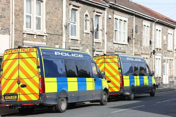 Police searching an address on Bell Hill Road in St George, Bristol, Wednesday 1 October 2025