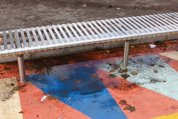 After a bit of rain, some parts of the mural were a sad sight
