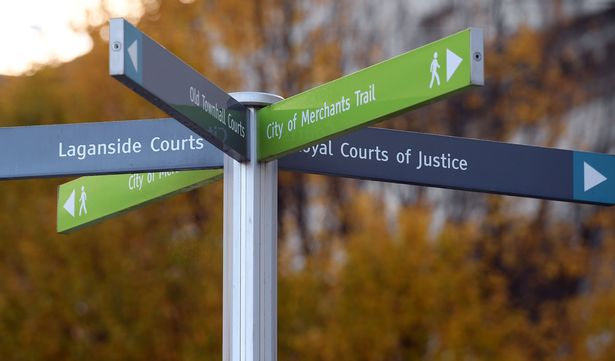 Belfast Courts stock image. 