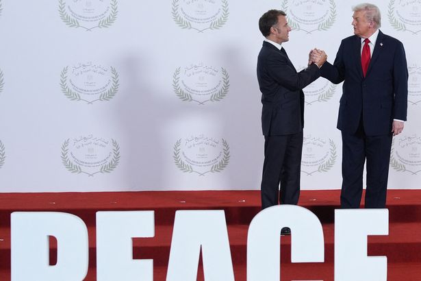The interaction happened during a summit on Gaza in Sharm el-Sheikh