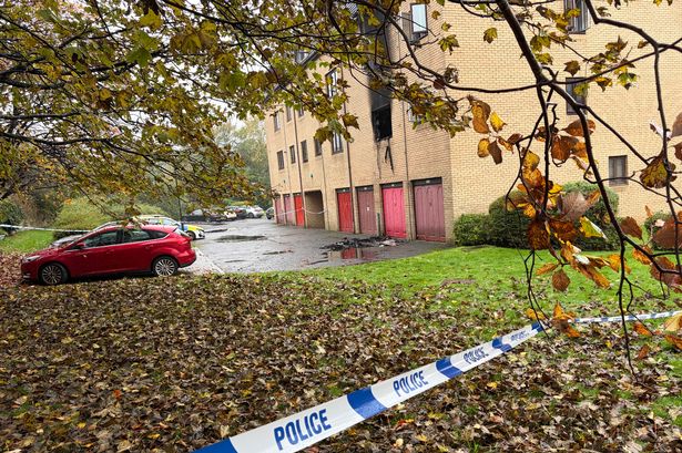 Police taped off the scene